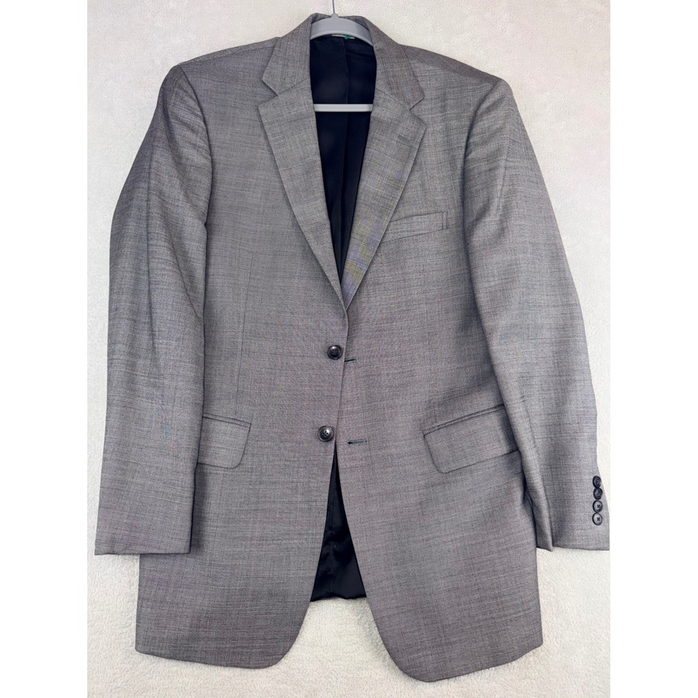 Jos. A. Bank 39R Traveler's Collection Grey Wool Blazer Tailored Fit Coat 01175
